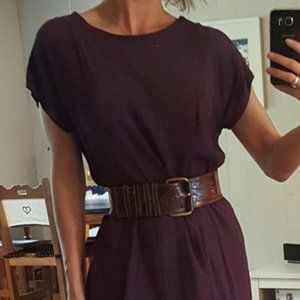 Vintage MAD MEN Joan Holloway style purple dress, fits like medium